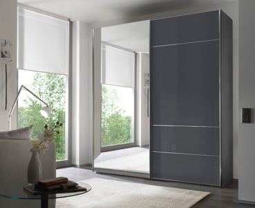 Staud, STAUD Schwebetürenschrank »Sonate Lucca mit Spiegel«, Mit vier verschiedenen Ausstattungsvarianten, STAUD Schwebetürenschrank »Sonate Lucca mit Spiegel, Made in Germany«, Mit vier verschiedenen Ausstattungsvarianten