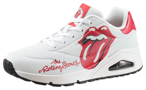 Skechers, Skechers Sneaker »UNO-«, mit seitlichem Print, Skechers Sneaker »UNO ROLLING STONES«, mit seitlichem Print, Freizeitschuh, Halbschuh, Schnürschuh