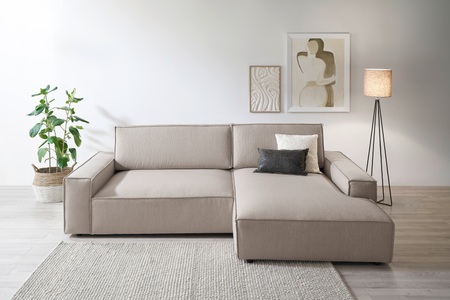 HOME AFFAIRE, Home affaire Ecksofa »NEU: SHERWOOD XXL 284, Big-Sofa L-Form, tiefe Sitzfläche 95 cm, Cord«, Recamiere rechts/links, als Schlafsofa stellbar, Cord u. Leinenoptik, Home affaire Ecksofa »NEU: SHERWOOD XXL 284, Big-Sofa L-Form, tiefe Sitzfläche 95 cm, Cord« Recamiere rechts/links, als Schlafsofa stellbar, Cord u. Leinenoptik