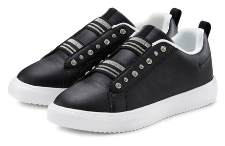 Lascana, LASCANA Sneaker, Freizeitschuh, Halbschuh mit Glitzer-Optik superleicht VEGAN, LASCANA Sneaker »Slip-On-Sneaker«, Freizeitschuh, Halbschuh mit Glitzer-Optik superleicht VEGAN