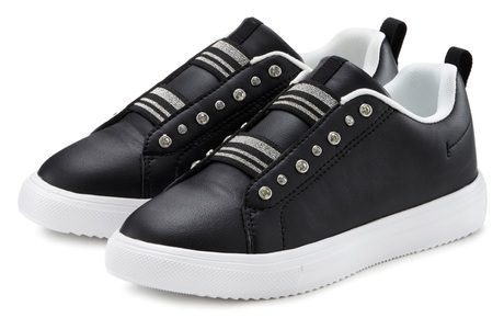 Lascana, LASCANA Sneaker, Freizeitschuh, Halbschuh mit Glitzer-Optik superleicht VEGAN, LASCANA Sneaker »Slip-On-Sneaker«, Freizeitschuh, Halbschuh mit Glitzer-Optik superleicht VEGAN