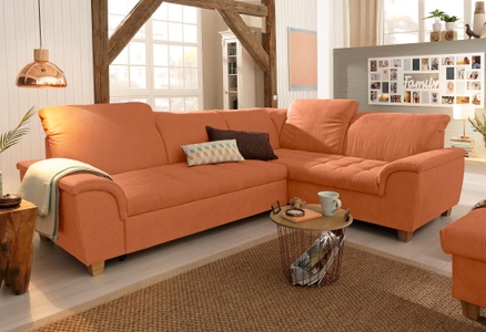 HOME AFFAIRE, Home affaire Ecksofa »Lyla«, wahlweise mit Rückenfunktion und Bettfunktion, 