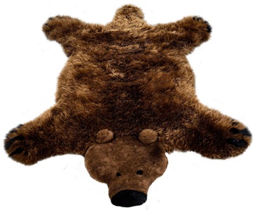 PACO HOME, Paco Home Fellteppich »Australisches Lammfell - Braunbär«, tierfellförmig, 45 mm Höhe, Kinderteppich, echtes Lammfell, Kinderzimmer, 
