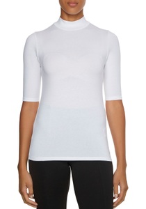 Calvin Klein, Calvin Klein Shirttop »TONAL LOGO HS MOCK NECK TOP«, mit Ton-in-Ton Calvin Klein Logo und Stehkragen, 