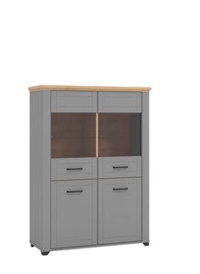 HOME AFFAIRE, Home affaire Vitrine »Valencia«, Sicherheitsglas 4 mm, Home affaire Vitrine »Valencia«, 2 Türen mit 4mm-Sicherheitsglas, Breite 103,5 cm