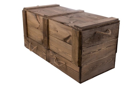undefined, Holzkiste »Vintage Dunkelbraun, 85 x 42 cm«, Herkunftsland Ukraine, Holzart Kiefer, Holz Zollhaus Holzkiste »Vintage Dunkelbraun, 85 x 42 cm«, Herkunftsland Ukraine, Holzart Kiefer