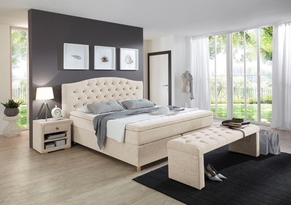 Home affaire Boxspringbett »Claire«, mit Vollmassiv-Unterbox, incl. Topper, verschiedene Härtegrade
