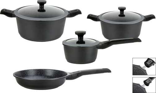 GSW, GSW Topf-Set »Easy Click«, Aluminiumguss, (Set, 7 tlg.), Induktion, 