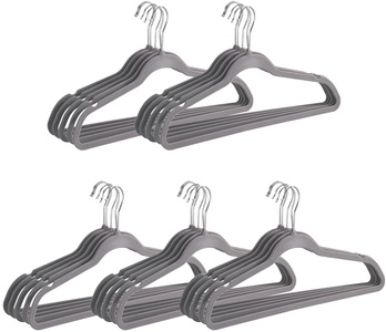 Wenko, WENKO Kleiderbügel, (Set, 25 tlg.), Kunststoff, beflockt, 45 cm, WENKO Kleiderbügel, (Set, 25 tlg.), Kunststoff, beflockt, 45 cm
