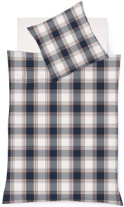 fleuresse Bettwäsche »Lech 4387«, (2 tlg.), Buntgewebter Flanell mit Karos