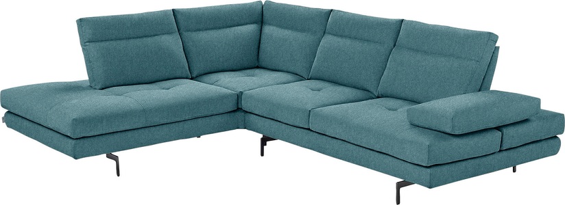 CALIA ITALIA, CALIA ITALIA Ecksofa »Toby Wing«, Sitztiefenverstellung, Eckelement mit Funktion, Füsse in Schwarz matt, CALIA ITALIA Ecksofa »Toby Wing, L-Form, Designsofa mit sensationellem Sitzkomfort«, Sitztiefenverstellung, funktionale Ecke, Füsse in schwarz matt