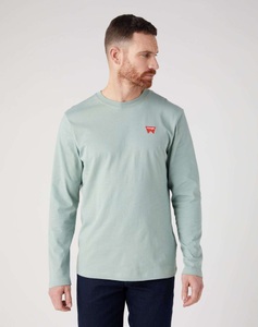 Wrangler, Pullover Ls Sign Off Tee Unisex Grün XL, 