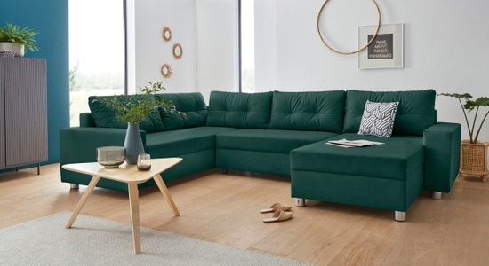 COLLECTION AB Wohnlandschaft, inklusive Federkern, wahlweise mit Bettfunktion und Bettkasten