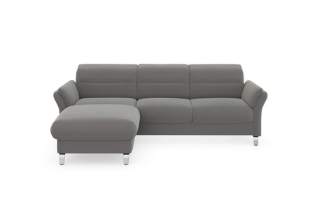 sit&more Ecksofa »Grenoble«, inklusive Federkern, wahlweise mit Bettfunktion, Bettkasten, Armteilverstellung und Kopfteilverstellung