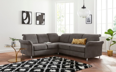sit&more Ecksofa, inklusive Federkern, wahlweise mit Kopfteilverstellung, Bettfunktion und Schubladenstauraum