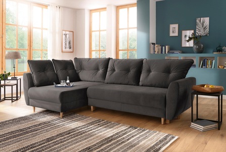 HOME AFFAIRE, Home affaire Ecksofa »Opti«, mit Bettfunktion und Bettkasten, 