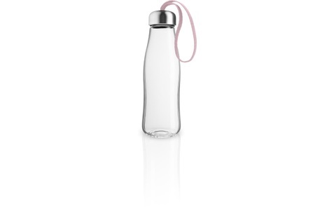 Eva Solo, Trinkflasche / Glas - 0,5 L - Eva Solo rosa en glas, Eva Solo Trinkflasche »Glas Rose quartz 0.5l«