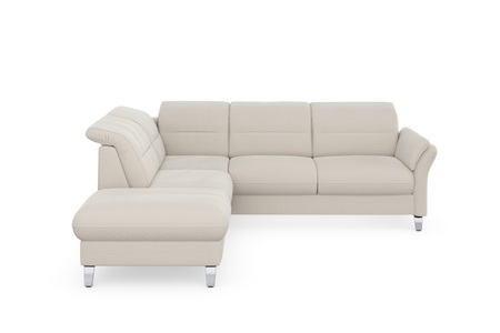 sit&more Ecksofa »Grenoble«, inklusive Federkern, wahlweise mit Bettfunktion, Stauraum, Armteilverstellung und Kopfteilverstellung