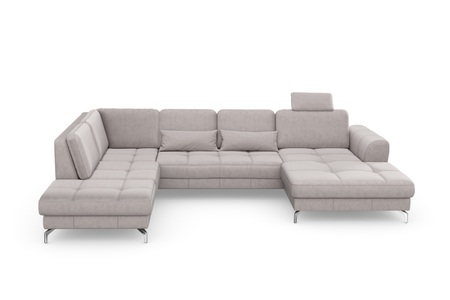 sit&more Wohnlandschaft »Bendigo V«, inklusive Sitztiefenverstellung, Bodenfreiheit 12 cm, wahlweise in 2 unterschiedlichen Fussfarben
