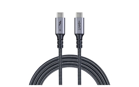 onit, onit Thunderbolt 4 Kabel USB C 2 m Grau/Schwarz ? Adapter, onit Thunderbolt 4-Kabel USB C - USB C 2 m, Grau/Schwarz