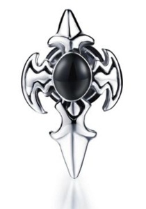 FIRETTI, Firetti Single-Ohrstecker »Kreuz«, mit Onyx, Firetti Single-Ohrstecker »Schmuck Geschenk Ohrschmuck einzeln Kreuz«, mit Onyx