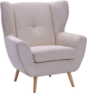 exxpo - sofa fashion, exxpo - sofa fashion Sessel »ALVESTA, Ohrensessel, Loungesessel mit hohem Sitzkomfort«, gemütliche Rückenlehne, mit Knopfheftung und hohen Holzfüssen, in Cord, exxpo - sofa fashion Sessel »ALVESTA, Ohrensessel, Loungesessel mit hohem Sitzkomfort« gemütliche Rückenlehne, mit Knopfheftung und hohen Holzfüssen, in Cord