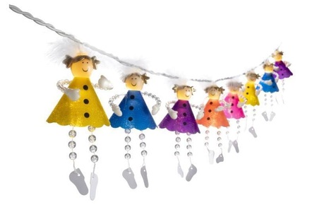 STT, STT LED-Weihnachtslichterkette Fairy, STT LED-Lichterkette »Engel color, 10 Stk, in«, 10 St.-flammig