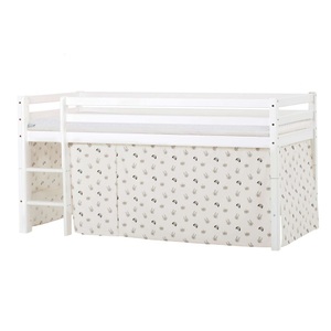 Hoppekids, Hoppekids Hochbett »ECO Dream, Kinderbett, Spielbett, Halbhohes Bett aus Massivholz«, inkl. Vorhang-Set Pets Natur, Bettgrösse & Matratze wählbar, Hoppekids Hochbett »ECO Dream, Kinderbett, Spielbett, Halbhohes Bett aus Massivholz«, inkl. Vorhang-Set Creator, Bettgrösse & Matratze wählbar