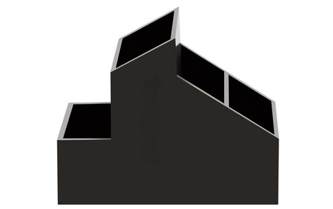 Spirella, SPIRELLA KOSMETIK ORGANIZER SKYLINE, spirella Kosmetikbox »SKYLINE Storage 13 cm Schwarz«