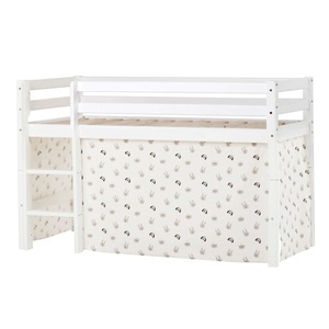 Hoppekids, Hoppekids Hochbett »ECO Dream, Kinderbett, Spielbett, Halbhohes Bett aus Massivholz«, inkl. Vorhang-Set Pets Natur, Bettgrösse & Matratze wählbar, Hoppekids Hochbett »ECO Dream, Kinderbett, Spielbett, Halbhohes Bett aus Massivholz«, inkl. Vorhang-Set Creator, Bettgrösse & Matratze wählbar