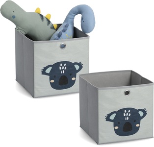 Zeller Present, Zeller Present Organizer »Koala«, (Set, 2 St.), Aufbewahrungsbox, flach zusammenfaltbar, Vlies, Zeller Present Organizer »Koala«, (Set, 2 St.), Aufbewahrungsbox, flach zusammenfaltbar, Vlies