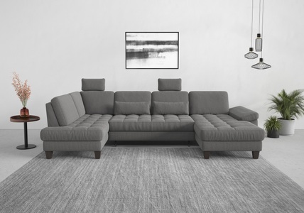 sit&more Wohnlandschaft, wahlweise mit Bettfunktion, Bettkasten, Sitztiefenverstellung