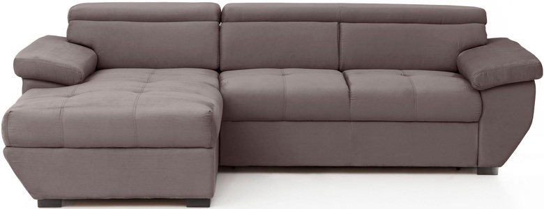 HOME AFFAIRE, Home affaire Ecksofa »Highway«, mit Recamiere, Kopfteilverstellung und wahlweise Bettfunktion, 