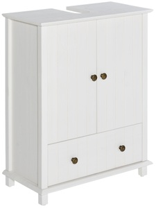 HOME AFFAIRE, Home affaire Waschbeckenunterschrank »Vili«, Badezimmerschrank, Unterschrank, Badunterschrank, Breite 60 cm, Massivholz, 