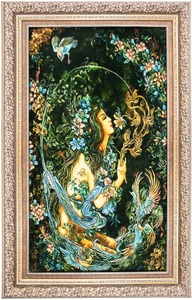 MorgenLand, morgenland Wandteppich »Bild-Teppich Figurativ 128 x 82 cm«, rechteckig, 0,7 mm Höhe, Unikat mit Zertifikat, morgenland Wandteppich »Bild-Teppich Figurativ 128 x 82 cm«, rechteckig, 7 mm Höhe, Unikat mit Zertifikat
