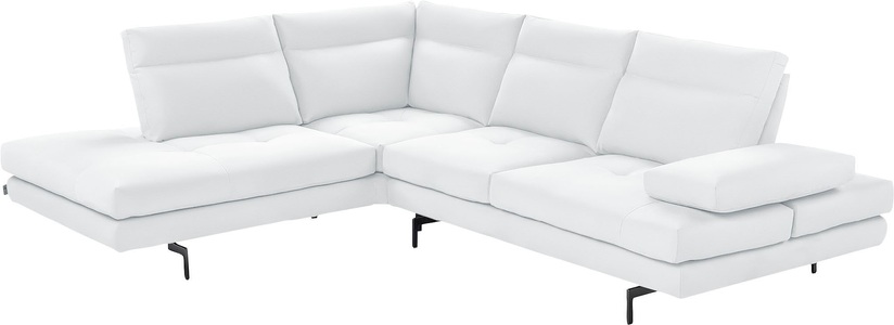 CALIA ITALIA, CALIA ITALIA Ecksofa »Toby Wing«, Sitztiefenverstellung, Eckelement mit Funktion, Füsse in Schwarz matt, CALIA ITALIA Ecksofa »Toby Wing, L-Form, Designsofa mit sensationellem Sitzkomfort«, Sitztiefenverstellung, funktionale Ecke, Füsse in schwarz matt