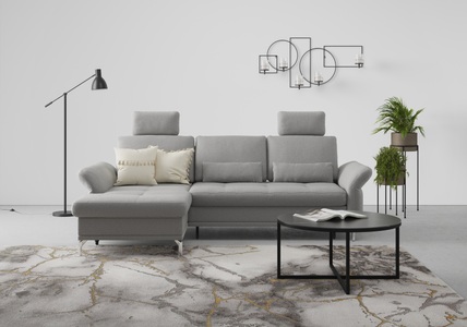 INOSIGN, INOSIGN Ecksofa »Palm Beach«, Federkern, mit Sitztiefenverstellung, wahlweise mit Bettfunktion, Bettkasten und Armteilverstellung, INOSIGN Ecksofa »Palm Beach L-Form«, Federkern, mit Sitztiefenverstellung, wahlweise mit Bettfunktion