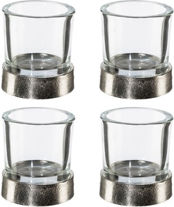 Creativ Home, Creativ home Windlicht, aus Glas und Aluminium, Creativ home Windlicht »Weihnachtsdeko«, aus Glas und Aluminium
