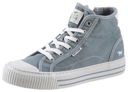 MUSTANG SHOES, Mustang Shoes Plateausneaker, mit Gummikappe, Mustang Shoes Plateausneaker, Schnürschuh, Freizeitschuh, High Top-Sneaker mit Reissverschluss
