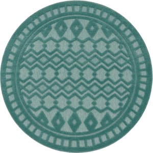 PACO HOME, Paco Home Teppich »Livorno 671«, rund, Uni-Farben, Scandi, Rauten Muster, Hoch-Tief Effekt, Outdoor geeignet, Paco Home Teppich »Livorno 671«, rund, 14 mm Höhe, Uni-Farben, Scandi, Rauten Muster, Hoch-Tief Effekt, Outdoor geeignet
