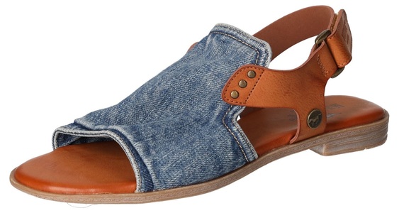 Mustang, Sandale mit Klettverschluss Mustang Blau, Mustang Sandalette für Damen jeansblau