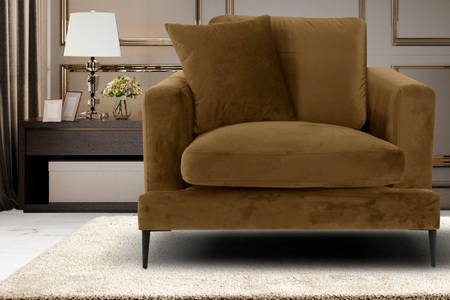 LEONIQUE, Leonique Sessel »Cozy«, mit Metallbeinen und Zierkissen, Leonique Sessel »Cozy Loungesessel«, mit Metallbeinen und Zierkissen