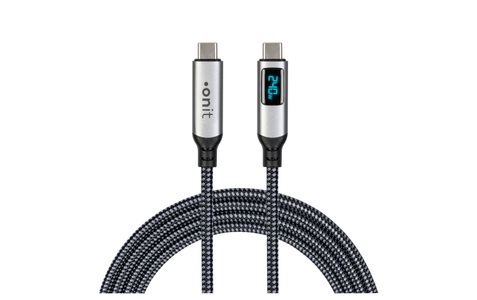 onit, onit USB4 Kabel Premium LED USB C 1 m Grau/Schwarz ? Adapter