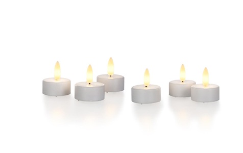 STT, STT - LED-Kerze BATTERY LIGHT - Wachs - weiss - 3.8 cm, Teelicht Magic Candle