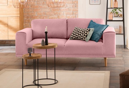 HOME AFFAIRE, Home affaire 2-Sitzer »Lasse«, im scandinavischem Stil mit Holzfüssen, Home affaire 2-Sitzer »Lasse«, im scandinavischem Stil mit Holzfüssen