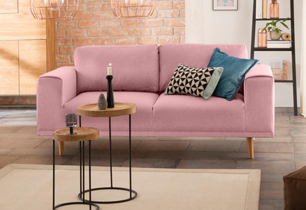 HOME AFFAIRE, Home affaire 2-Sitzer »Lasse«, im scandinavischem Stil mit Holzfüssen, Home affaire 2-Sitzer »Lasse«, im scandinavischem Stil mit Holzfüssen