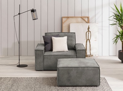 Home affaire Sessel »SHERWOOD«, Loveseat und Hocker im Set, passend zur Polster-Serie SHERWOOD