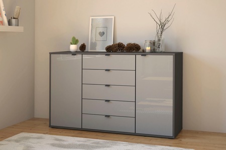 Wiemann, WIEMANN Kombikommode »Nizza«, vormontiert, mit Soft-Close und Glasfront, WIEMANN Kombikommode »Nizza«, vormontiert, mit Soft-Close und Glasfront