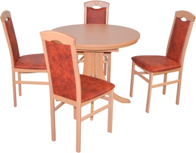 HOFMANN LIVING AND MORE, HOFMANN LIVING AND MORE Essgruppe »5tlg. Tischgruppe«, (Spar-Set, 5 tlg., 5tlg. Tischgruppe), Stühle montiert, HOFMANN LIVING AND MORE Essgruppe »5tlg. Tischgruppe«, (Spar-Set, 5 tlg., 5tlg. Tischgruppe), Stühle montiert