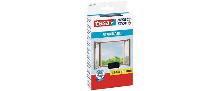 Tesa, tesa STANDARD 55671 Fliegengitter (L x B) 1300 mm x 1100 mm Weiß 3 St., tesa Insektenschutz-Fensterrahmen »Fliegengitter - Set«